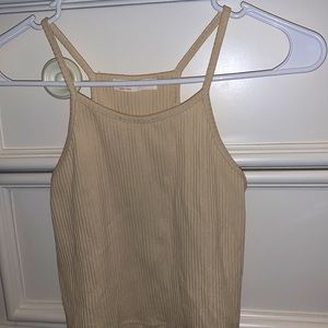 cream cropped tank
